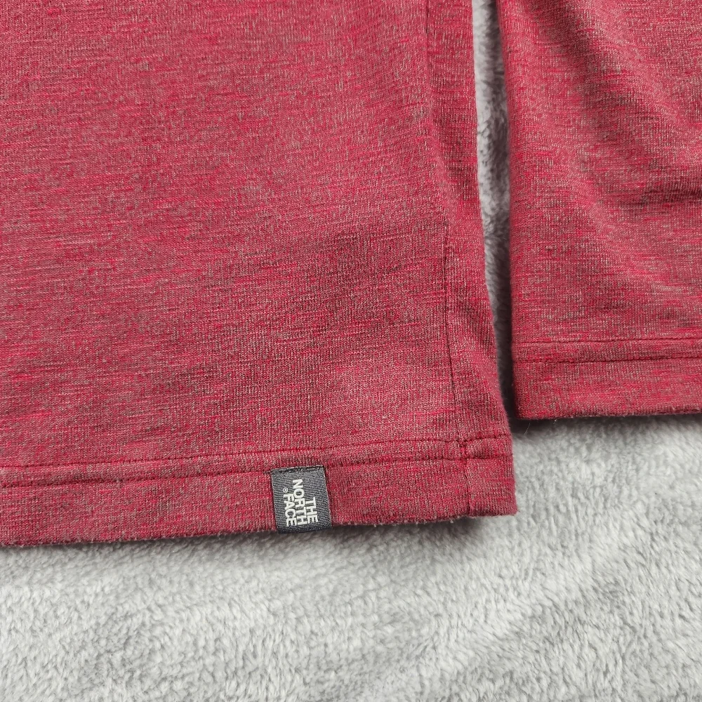 The North Face Shirt Men' Red Heather Long Sleeve Pullover Size L Large